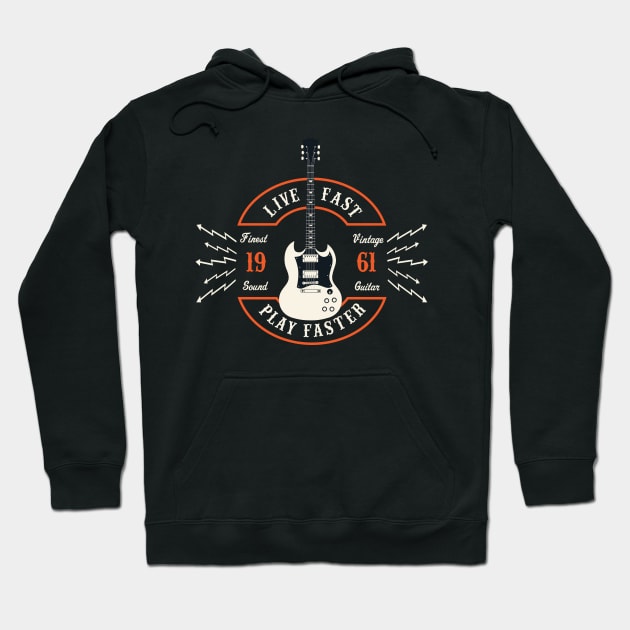 Live Fast Play Faster - SG Guitar Hoodie by mrspaceman